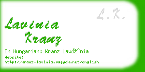 lavinia kranz business card